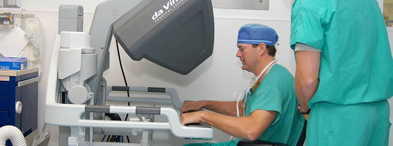 Surgeon at the Robot Console