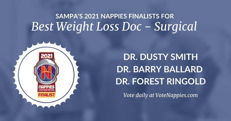 SAMPA’s Weight Loss Surgeons are 2021 Nappies Finalists!